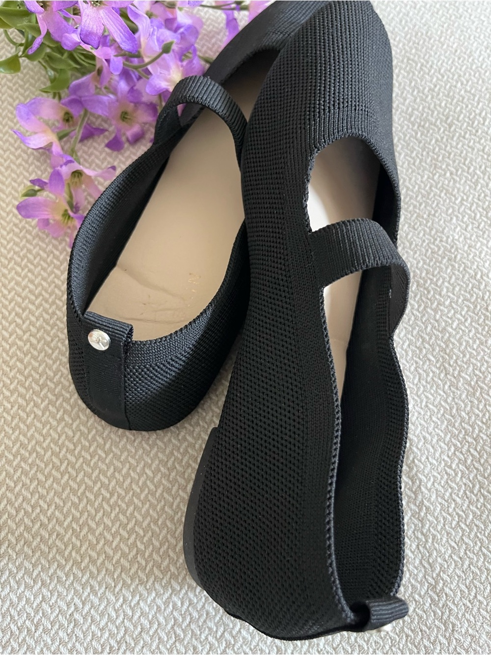 Danskin Shine Women's Black Mary Jane Ballet Flats with Strap Size 8 - Picture 8 of 10